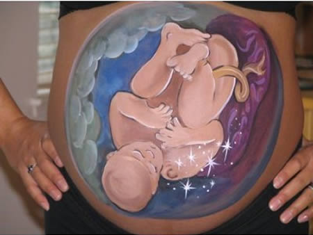 Bellyart, as pinturas mais originais em barriguinhas de grvidas