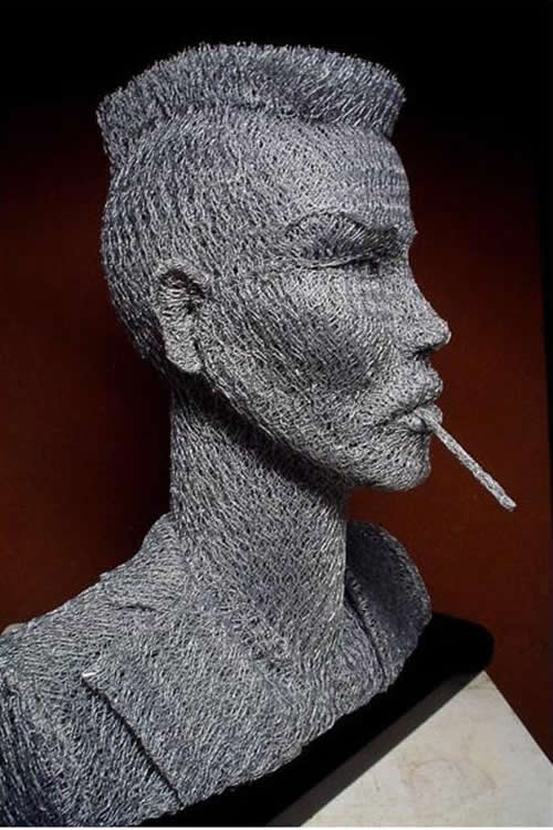 Esculturas de malha de arame de Ivan Lovatt 