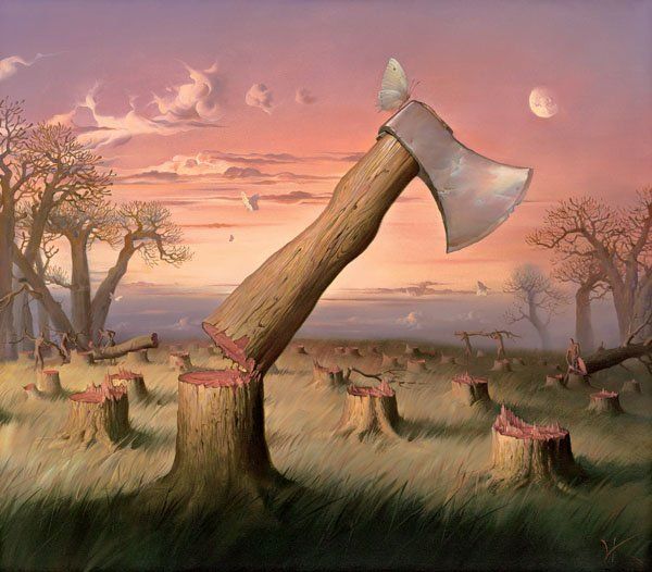 Arte de Vladimir Kush_CrianÃ§as do exÃ´do 29