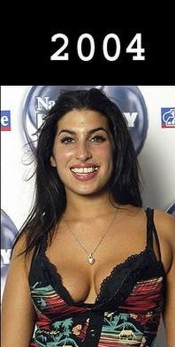 Amy Winehouse com o passar dos anos