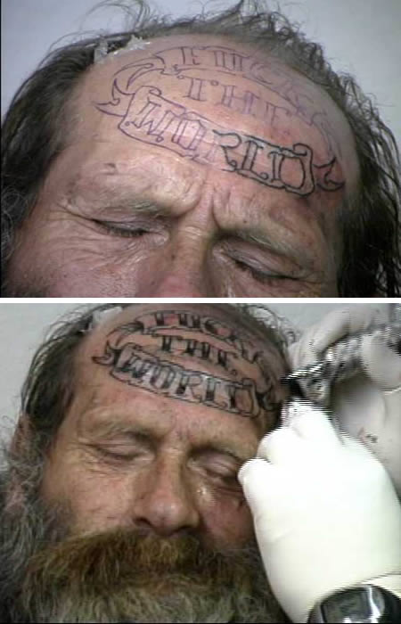 As dez tatuagens mais ridculas na testa