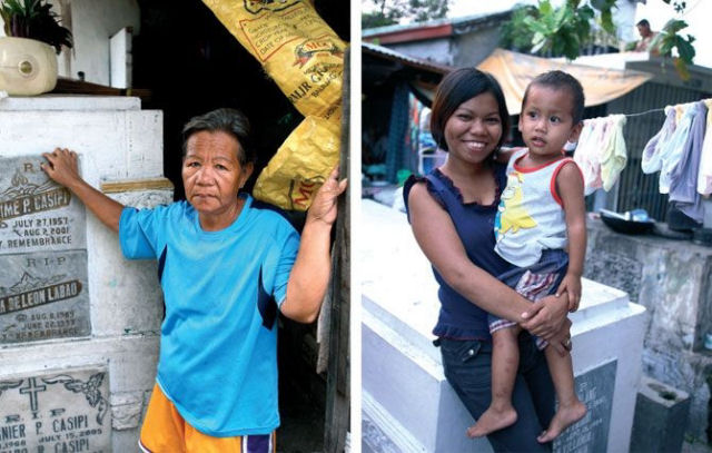 Morando em um cemitrio nas Filipinas