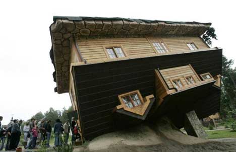 Casa de cabea para baixo