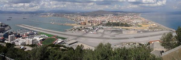 O aeroporto de Gibraltar