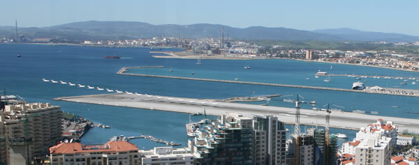 O aeroporto de Gibraltar