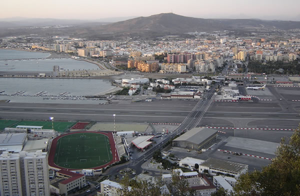 O aeroporto de Gibraltar