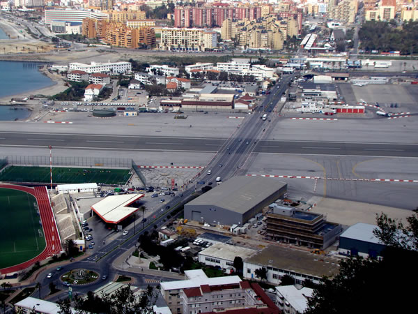 O aeroporto de Gibraltar