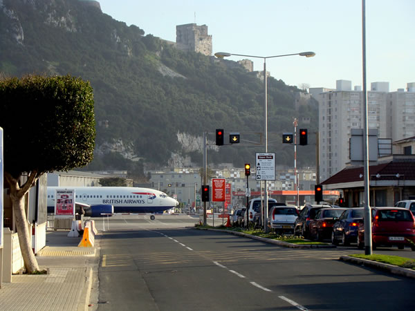 O aeroporto de Gibraltar