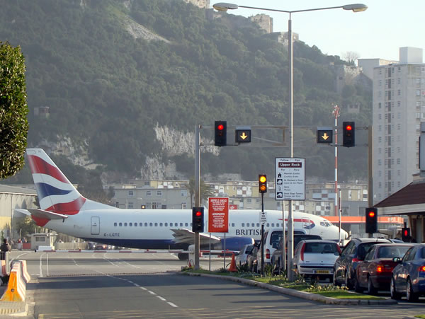 O aeroporto de Gibraltar