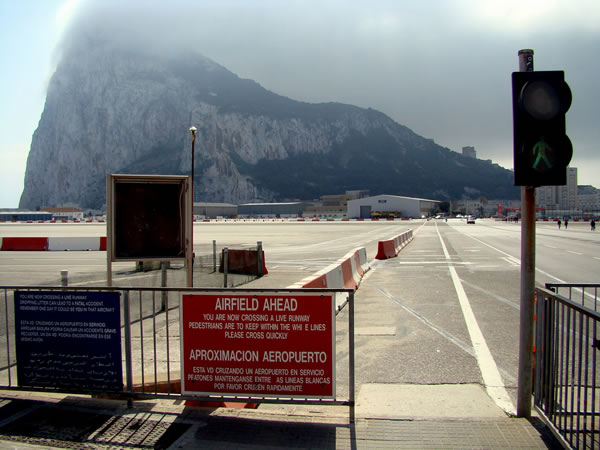 O aeroporto de Gibraltar