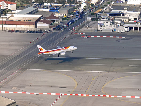 O aeroporto de Gibraltar