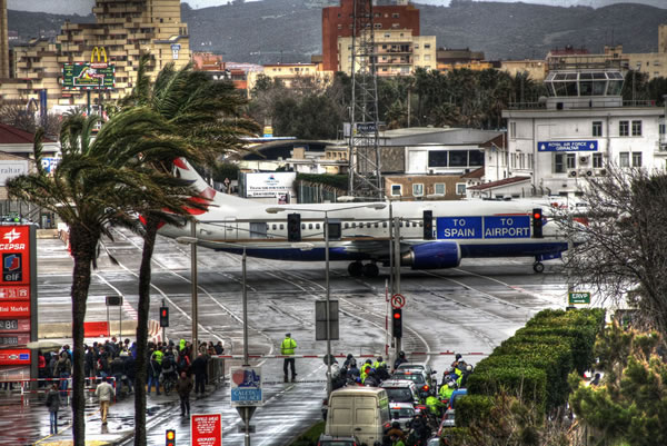 O aeroporto de Gibraltar