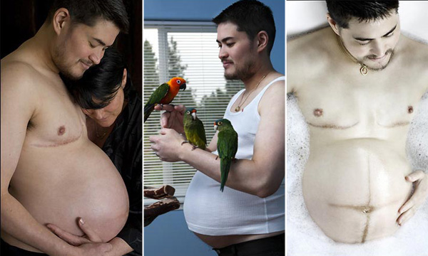 Primeiras imagens do homem grávido