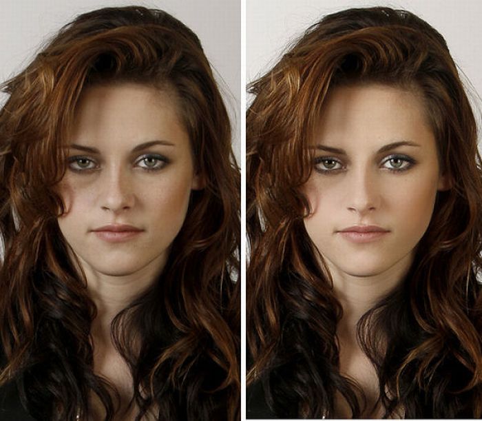 Antes e depois de retoques com fotochop de celebridades