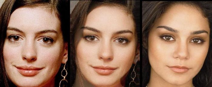 Cruzamento de faces de celebridades