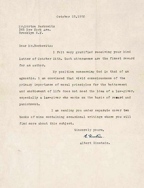 Carta de Einstein a Berkowitz
