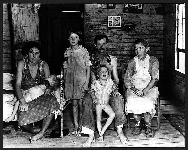 Família típica grande depressão
