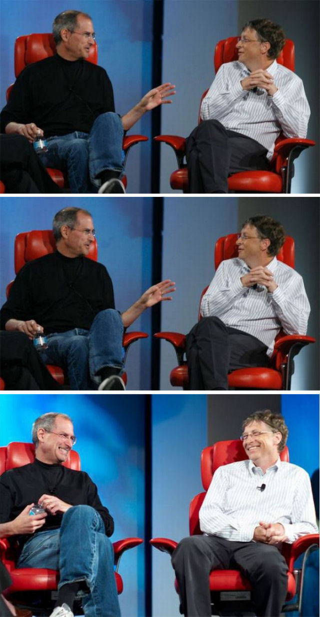 Bill conversando com Jobs