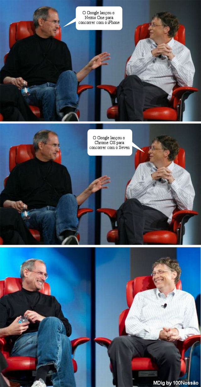 Bill conversando com Jobs