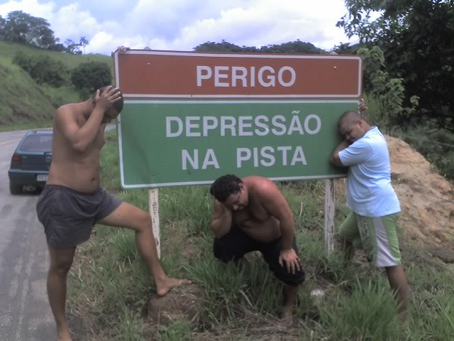 Depressão na pista