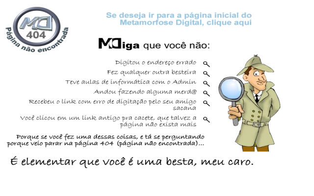 Escolha da Pgina 404 do MDig