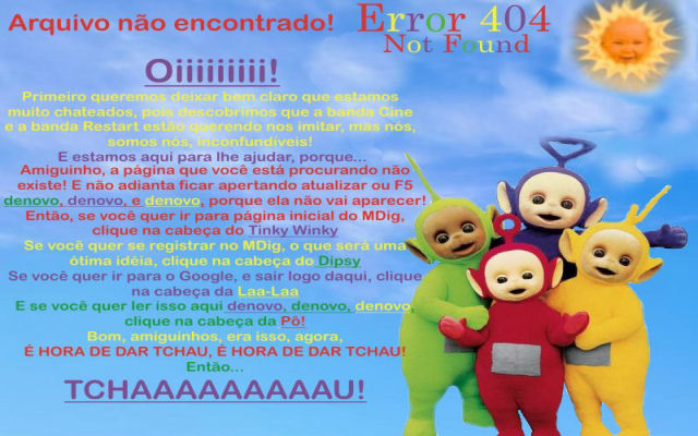 Escolha da Pgina 404 do MDig