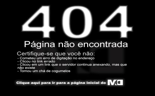 Escolha da Pgina 404 do MDig