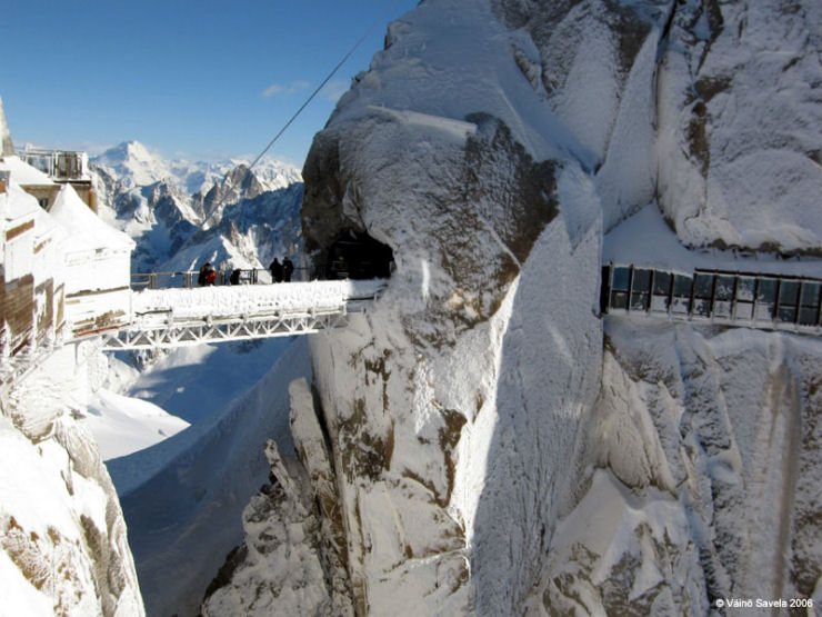 Uma fortaleza no cume do Mont Blanc