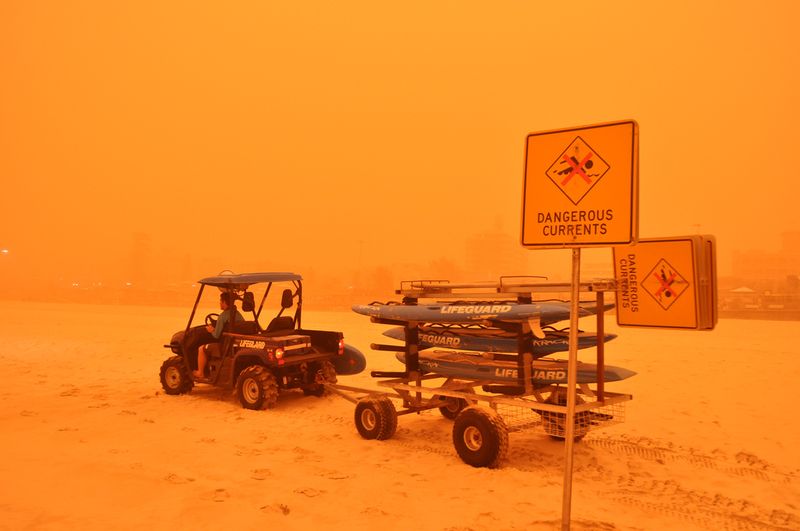 Impressionantes fotografias da tempestade de poeira na Austrlia