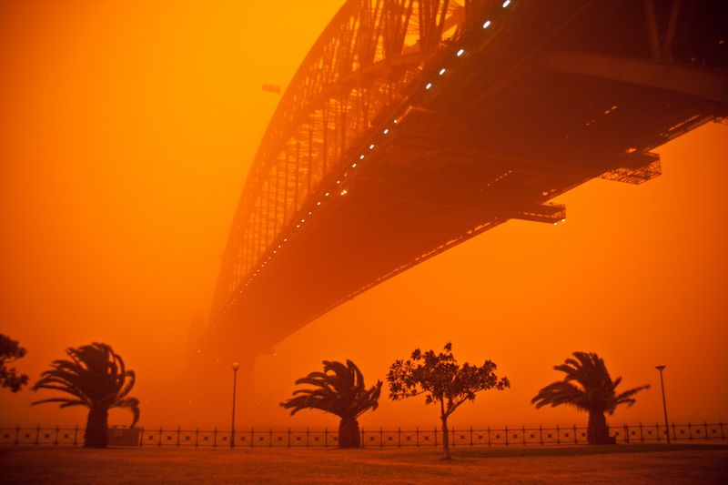 Impressionantes fotografias da tempestade de poeira na Austrlia