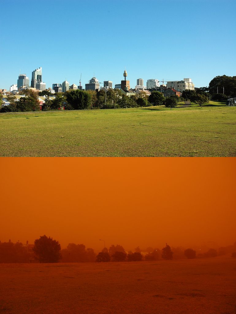 Impressionantes fotografias da tempestade de poeira na Austrlia