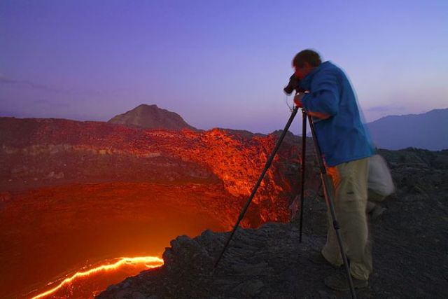 Maravilhas do mundo - Lago de lava na Etipia