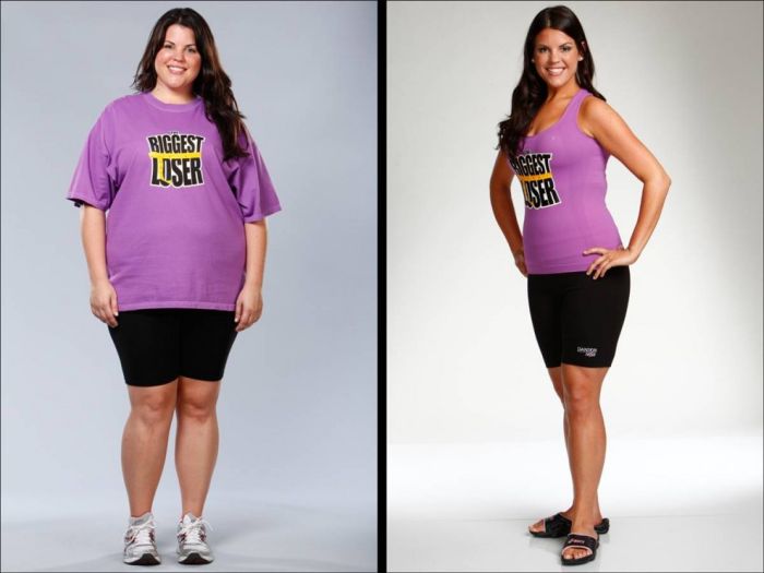 The Biggest Loser. Antes e depois dos participantes