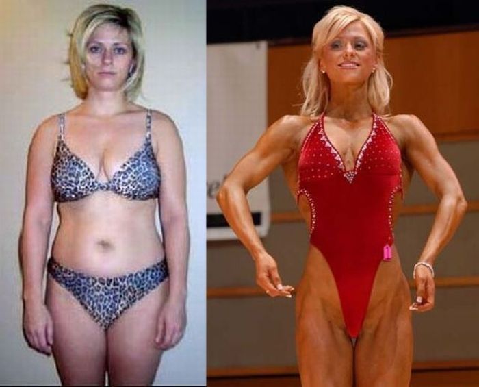 Antes e depois de incríveis mudanças físicas