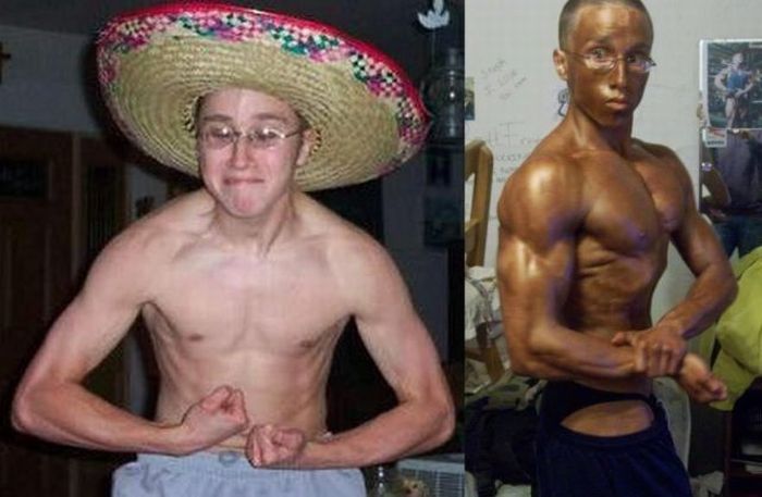 Antes e depois de incrveis mudanas fsicas